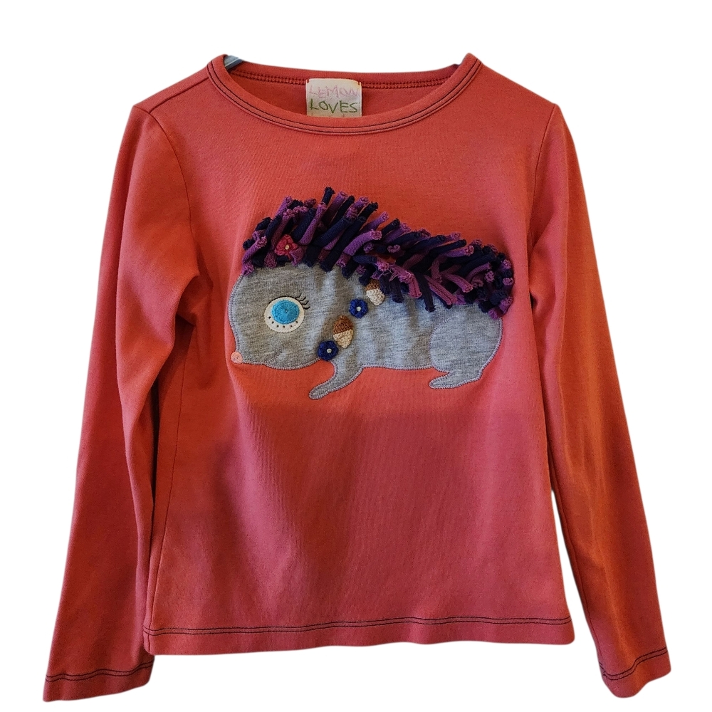 Lemon Loves Lime Hedgehog Top Sz 6y